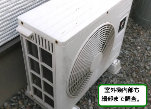 アシナガバチ調査駆除室外機